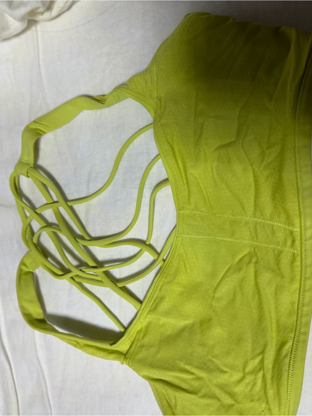 Lululemon sports bra size 8 Lime Green Strappy Sports Bra